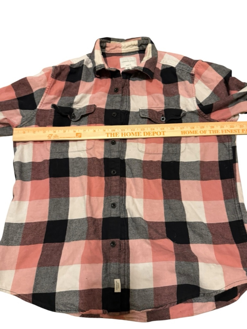 American Eagle Women’s Classic flannel plaid shirt size L - Picture 3 of 6